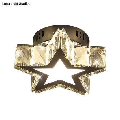 DecorBites™ Lámpara de techo LED moderna de cristal para pasillos con acabado cromado