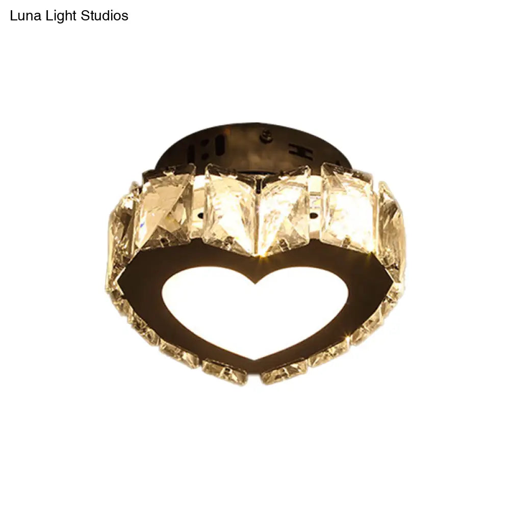 DecorBites™ Lámpara de techo LED moderna de cristal para pasillos con acabado cromado