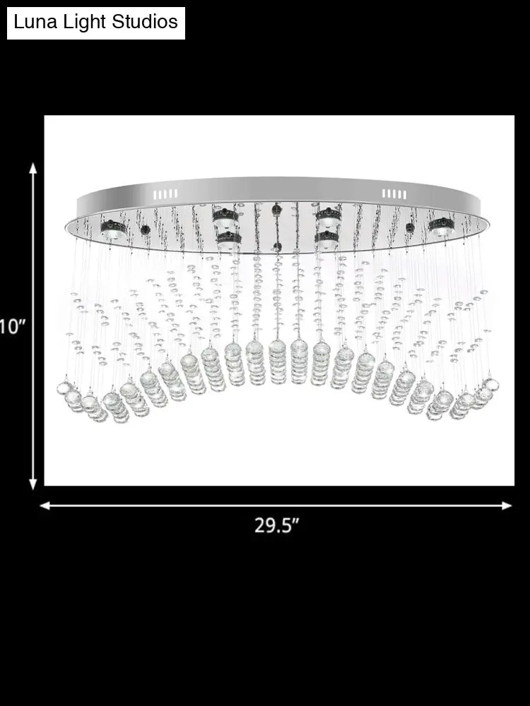 Lámpara de techo DecorBites™ Moderna con forma de esfera de cristal LED y acabado cromado para dormitorios