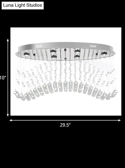 Lámpara de techo DecorBites™ Moderna con forma de esfera de cristal LED y acabado cromado para dormitorios