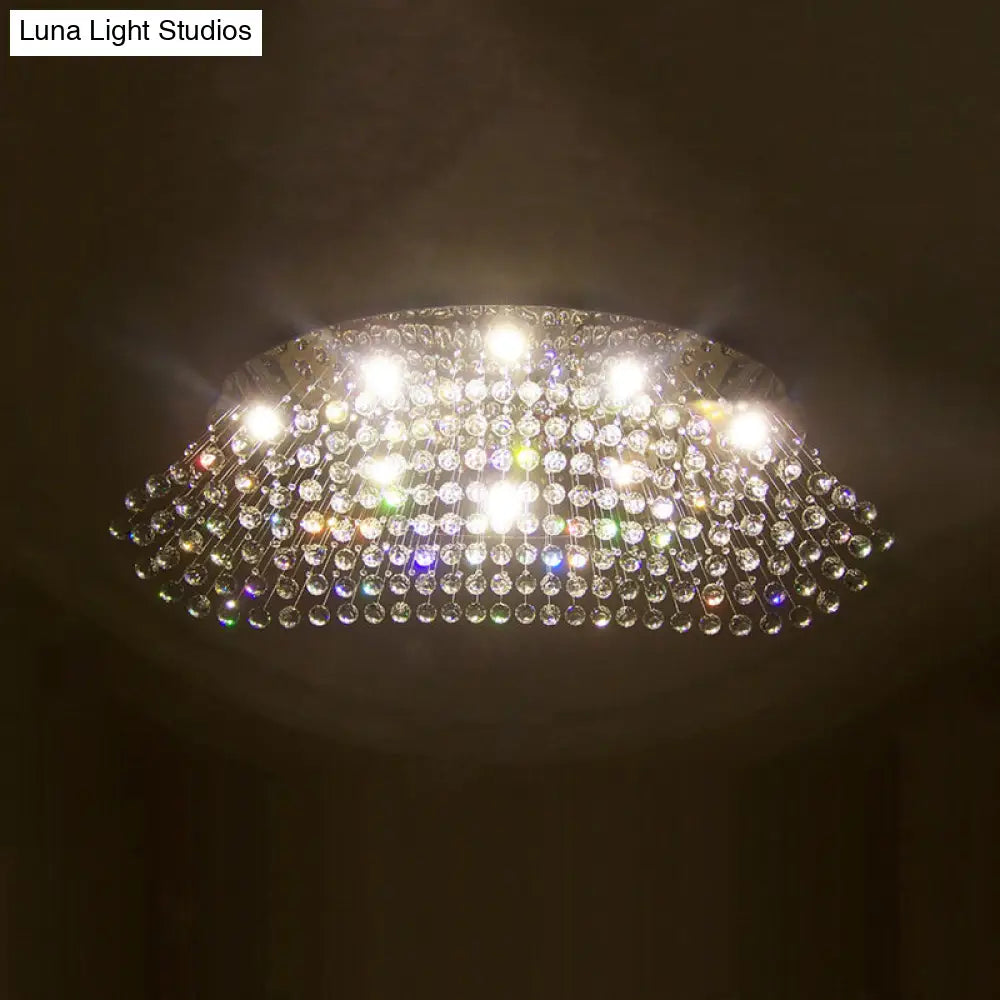 Lámpara de techo DecorBites™ Moderna con forma de esfera de cristal LED y acabado cromado para dormitorios