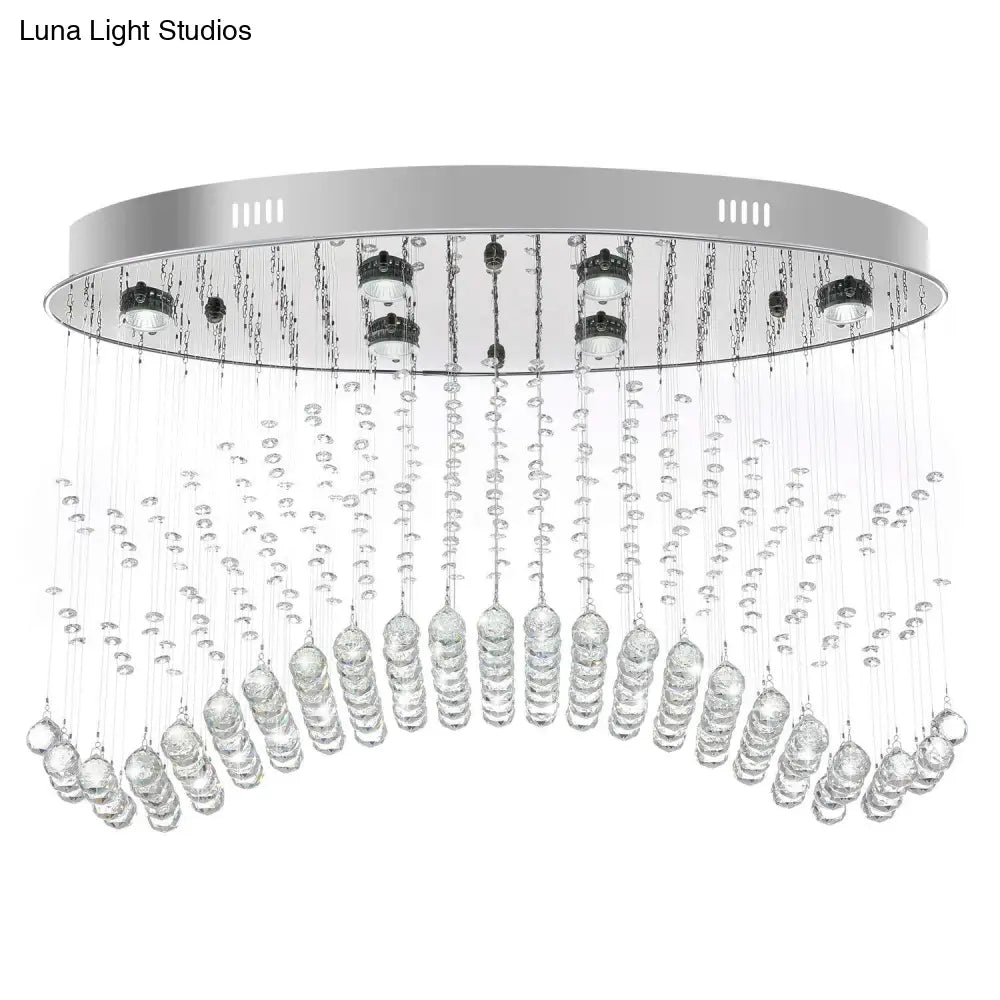 Lámpara de techo DecorBites™ Moderna con forma de esfera de cristal LED y acabado cromado para dormitorios