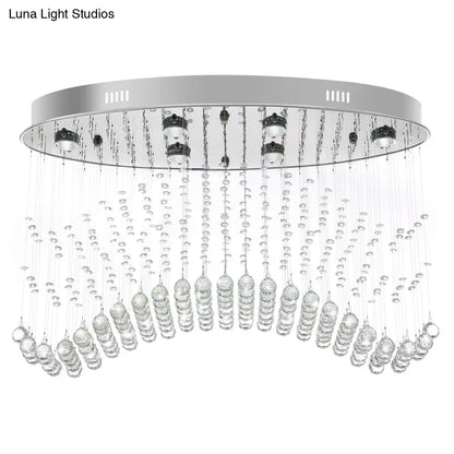 Lámpara de techo DecorBites™ Moderna con forma de esfera de cristal LED y acabado cromado para dormitorios