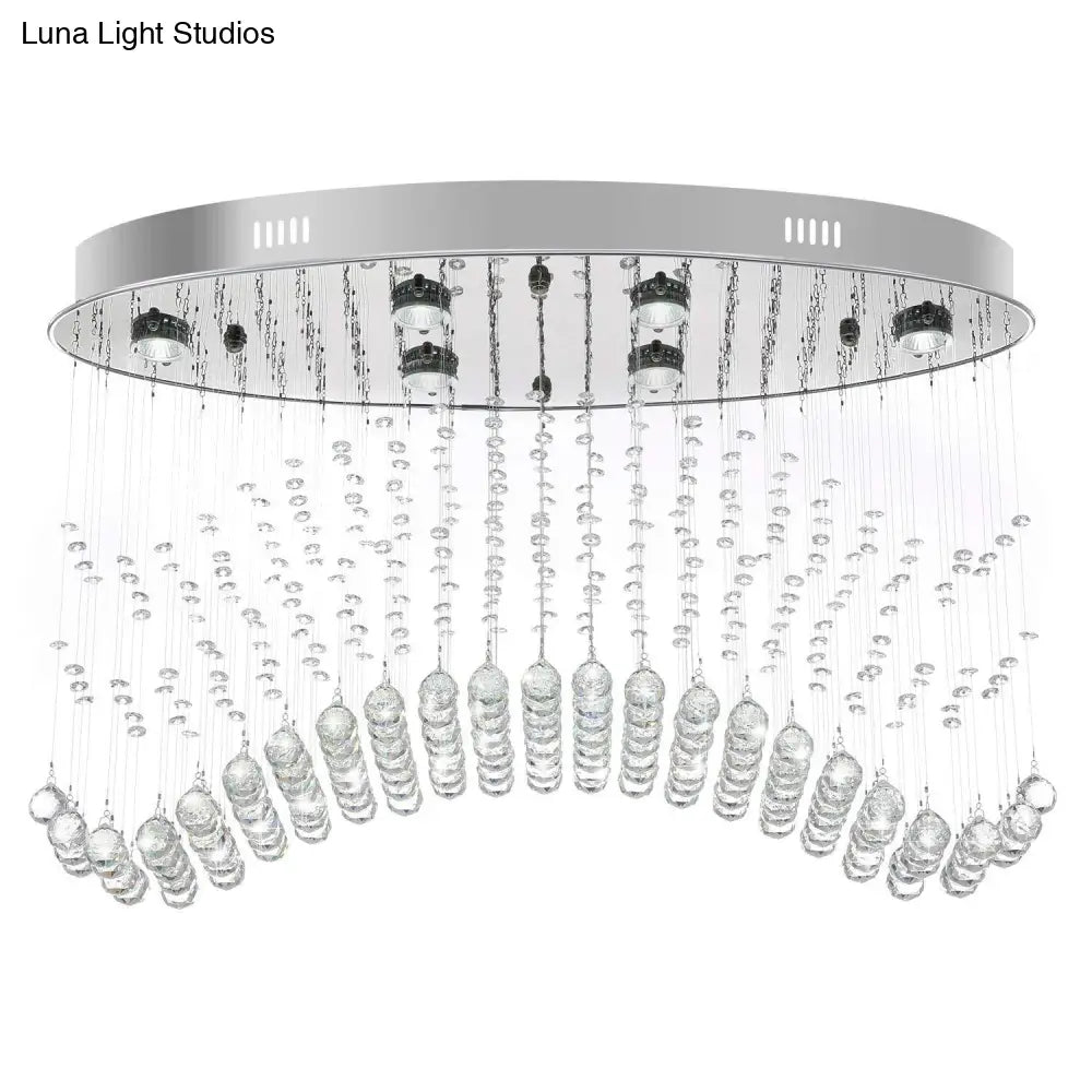 Lámpara de techo DecorBites™ Moderna con forma de esfera de cristal LED y acabado cromado para dormitorios