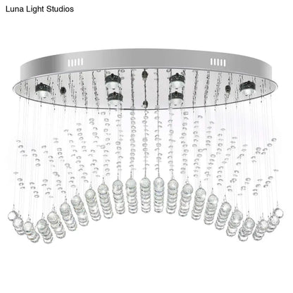 Lámpara de techo DecorBites™ Moderna con forma de esfera de cristal LED y acabado cromado para dormitorios