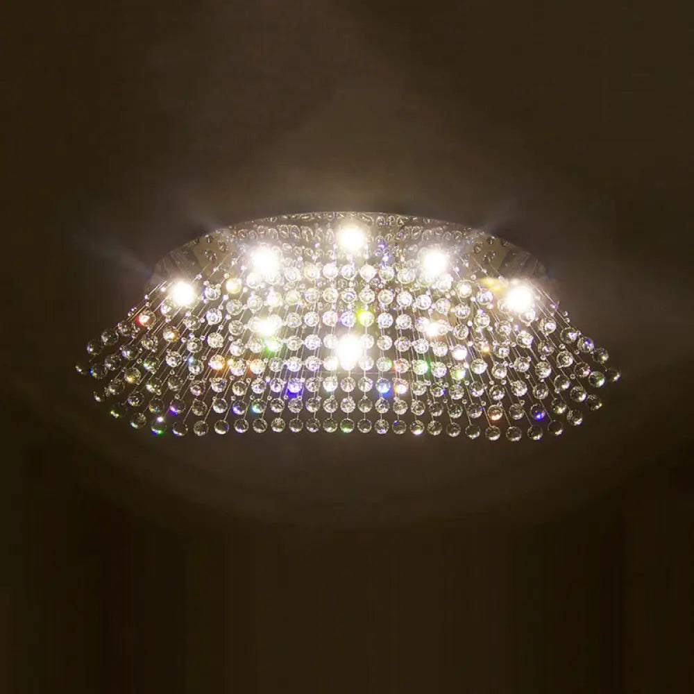 Lámpara de techo DecorBites™ Moderna con forma de esfera de cristal LED y acabado cromado para dormitorios