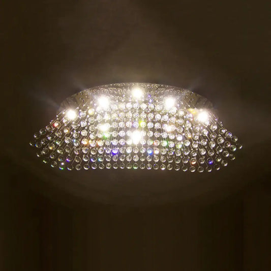 Lámpara de techo DecorBites™ Moderna con forma de esfera de cristal LED y acabado cromado para dormitorios