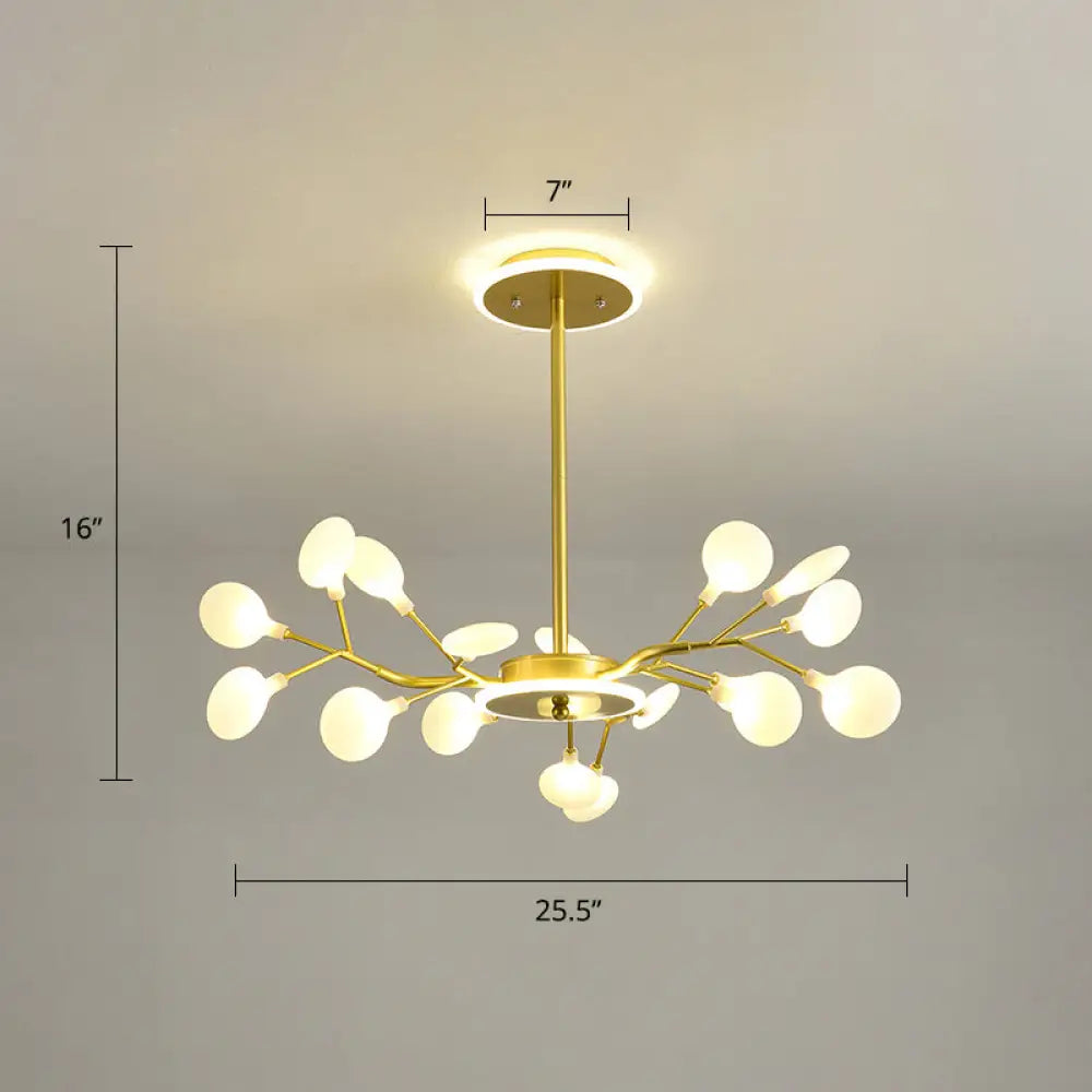 Lámpara de araña LED moderna con forma de luciérnaga para salones elegantes