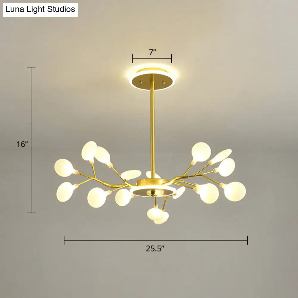 Lámpara de araña LED moderna con forma de luciérnaga para salones elegantes