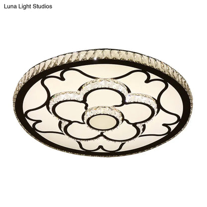 DecorBites™ DecorBites™ Modern LED Floral Ceiling Light with Stainless Steel Crystal Insert - Flush Mount