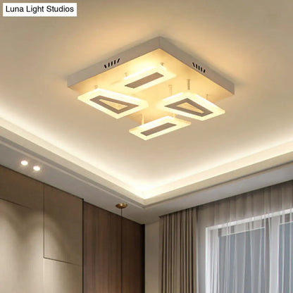 DecorBites™ DecorBites™ Modern LED Flush Light for Bedroom | Square/Rectangular Splicing | Warm/White Light | 16"/24.5"/37.5" W