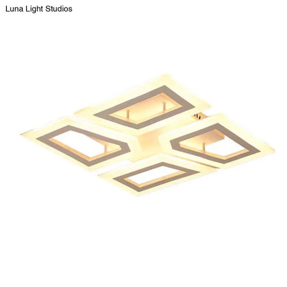DecorBites™ DecorBites™ Modern LED Flush Light for Bedroom | Square/Rectangular Splicing | Warm/White Light | 16"/24.5"/37.5" W