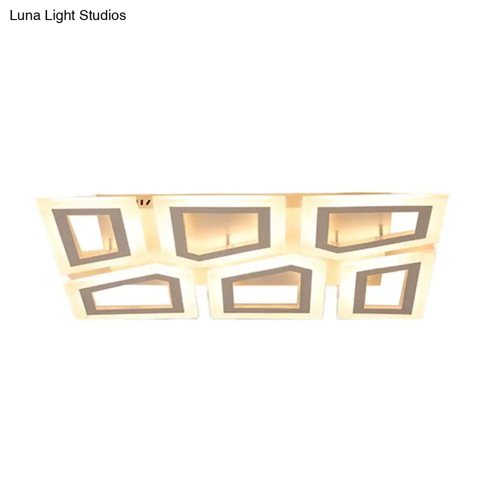 DecorBites™ DecorBites™ Modern LED Flush Light for Bedroom | Square/Rectangular Splicing | Warm/White Light | 16"/24.5"/37.5" W