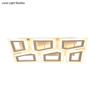 DecorBites™ DecorBites™ Modern LED Flush Light for Bedroom | Square/Rectangular Splicing | Warm/White Light | 16"/24.5"/37.5" W
