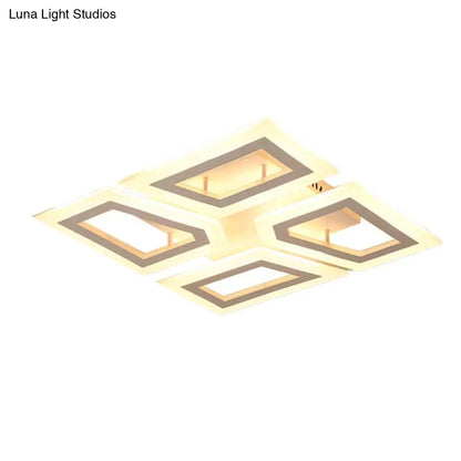 DecorBites™ DecorBites™ Modern LED Flush Light for Bedroom | Square/Rectangular Splicing | Warm/White Light | 16"/24.5"/37.5" W