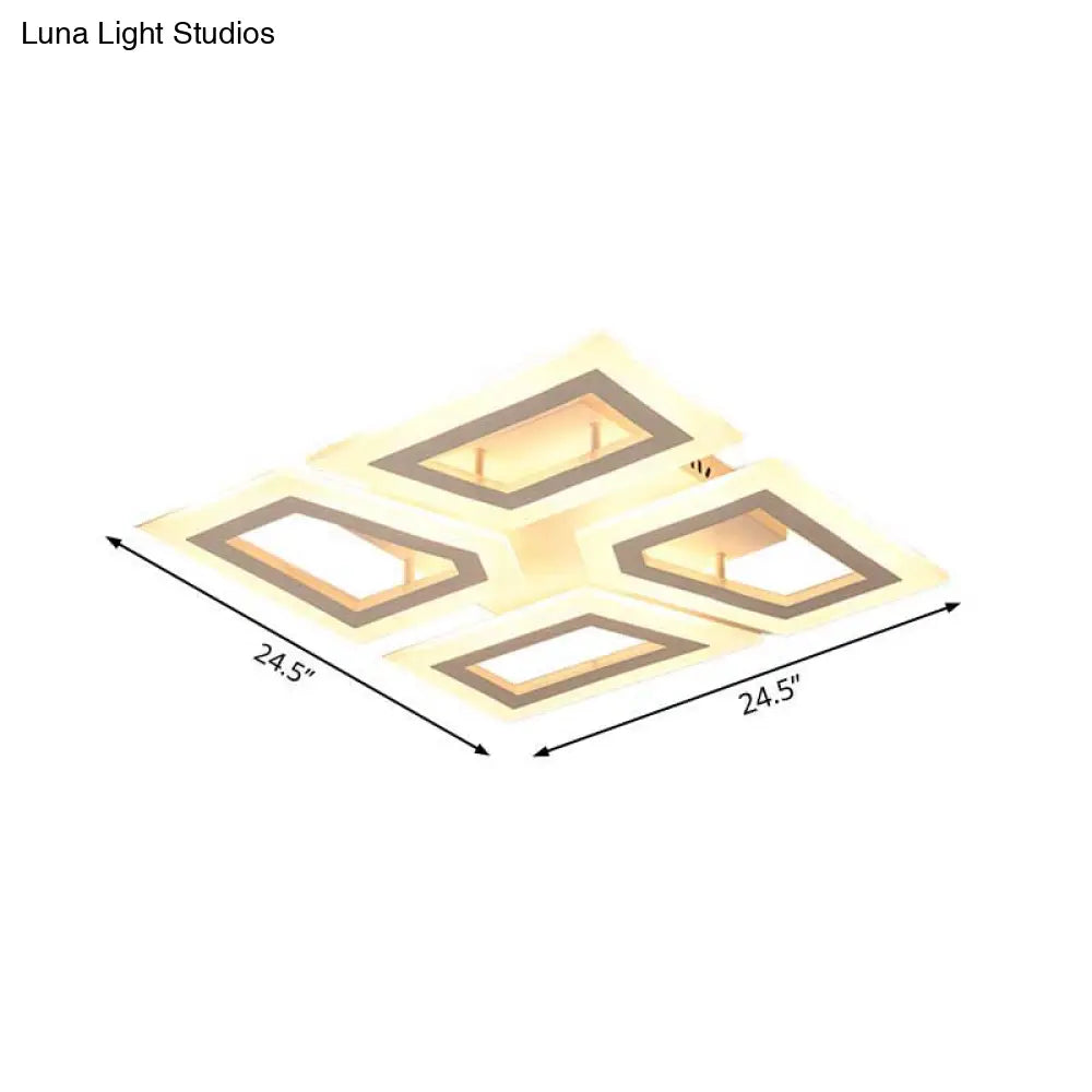 DecorBites™ DecorBites™ Modern LED Flush Light for Bedroom | Square/Rectangular Splicing | Warm/White Light | 16"/24.5"/37.5" W