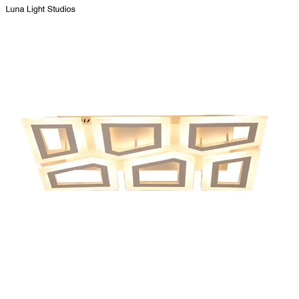DecorBites™ DecorBites™ Modern LED Flush Light for Bedroom | Square/Rectangular Splicing | Warm/White Light | 16"/24.5"/37.5" W