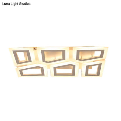 DecorBites™ DecorBites™ Modern LED Flush Light for Bedroom | Square/Rectangular Splicing | Warm/White Light | 16"/24.5"/37.5" W