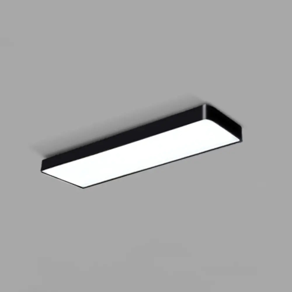 DecorBites™ DecorBites™ Modern LED Flush Light with Rectangular Acrylic Shade - Office Ceiling Mounted