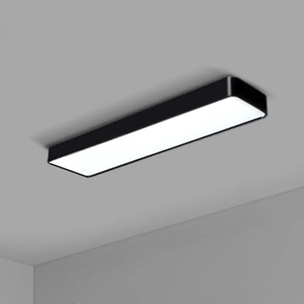 DecorBites™ DecorBites™ Modern LED Flush Light with Rectangular Acrylic Shade - Office Ceiling Mounted