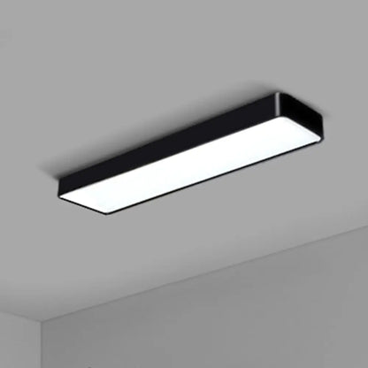 DecorBites™ DecorBites™ Modern LED Flush Light with Rectangular Acrylic Shade - Office Ceiling Mounted