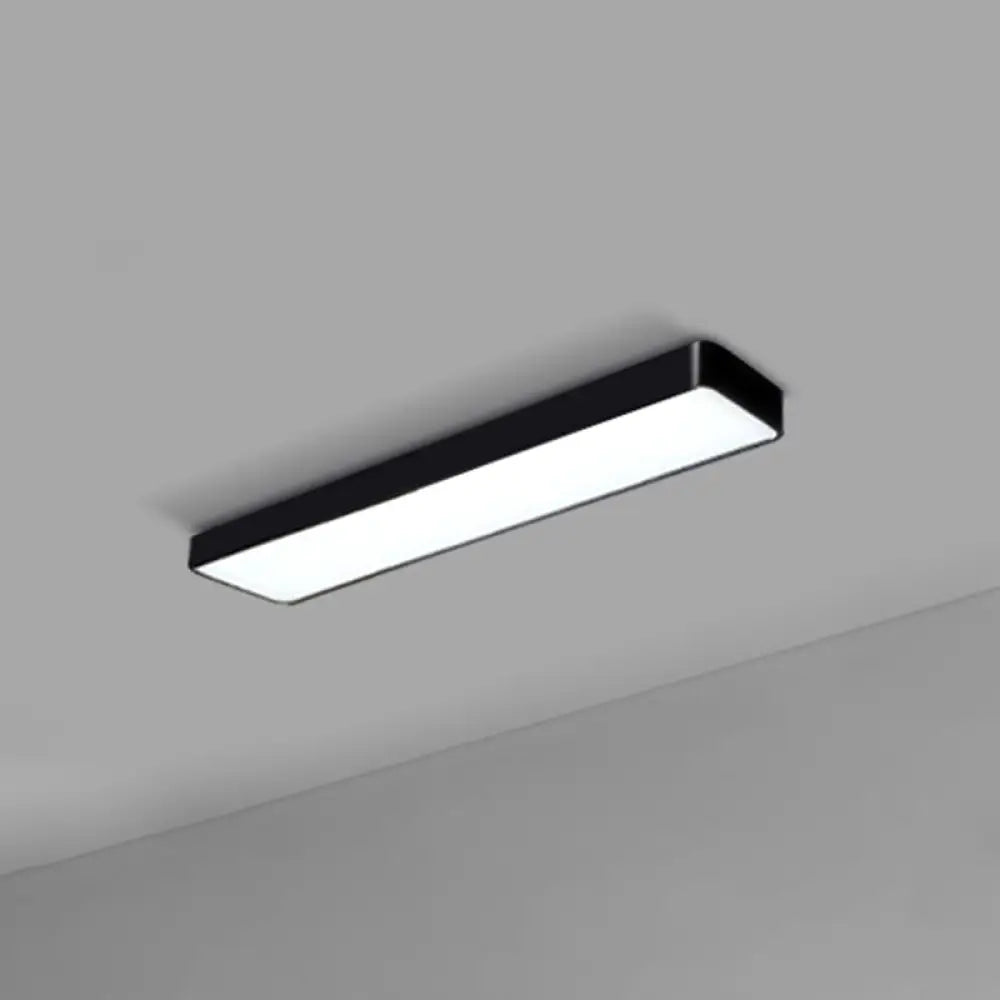 DecorBites™ DecorBites™ Modern LED Flush Light with Rectangular Acrylic Shade - Office Ceiling Mounted