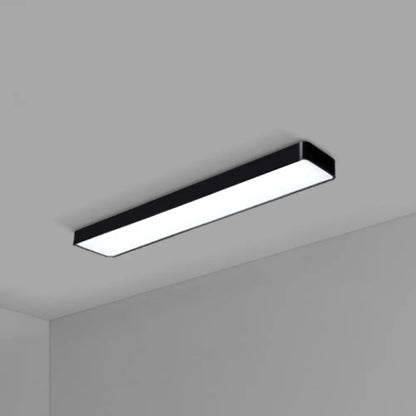 DecorBites™ DecorBites™ Modern LED Flush Light with Rectangular Acrylic Shade - Office Ceiling Mounted