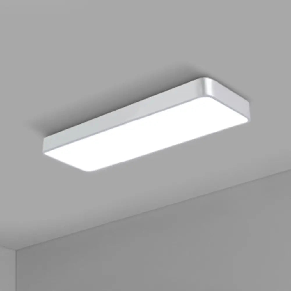 DecorBites™ DecorBites™ Modern LED Flush Light with Rectangular Acrylic Shade - Office Ceiling Mounted
