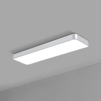 DecorBites™ DecorBites™ Modern LED Flush Light with Rectangular Acrylic Shade - Office Ceiling Mounted