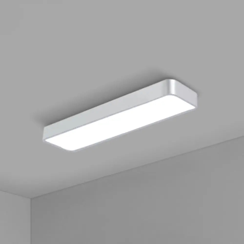 DecorBites™ DecorBites™ Modern LED Flush Light with Rectangular Acrylic Shade - Office Ceiling Mounted