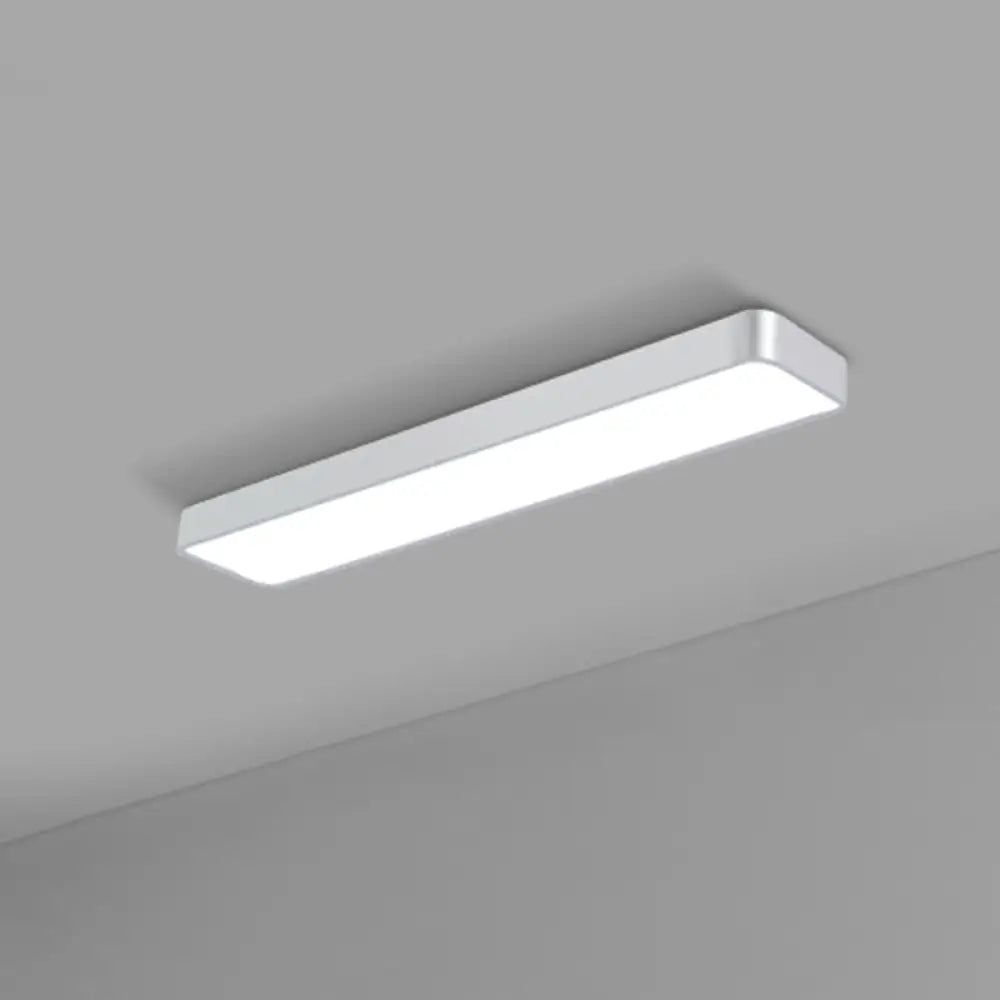 DecorBites™ DecorBites™ Modern LED Flush Light with Rectangular Acrylic Shade - Office Ceiling Mounted