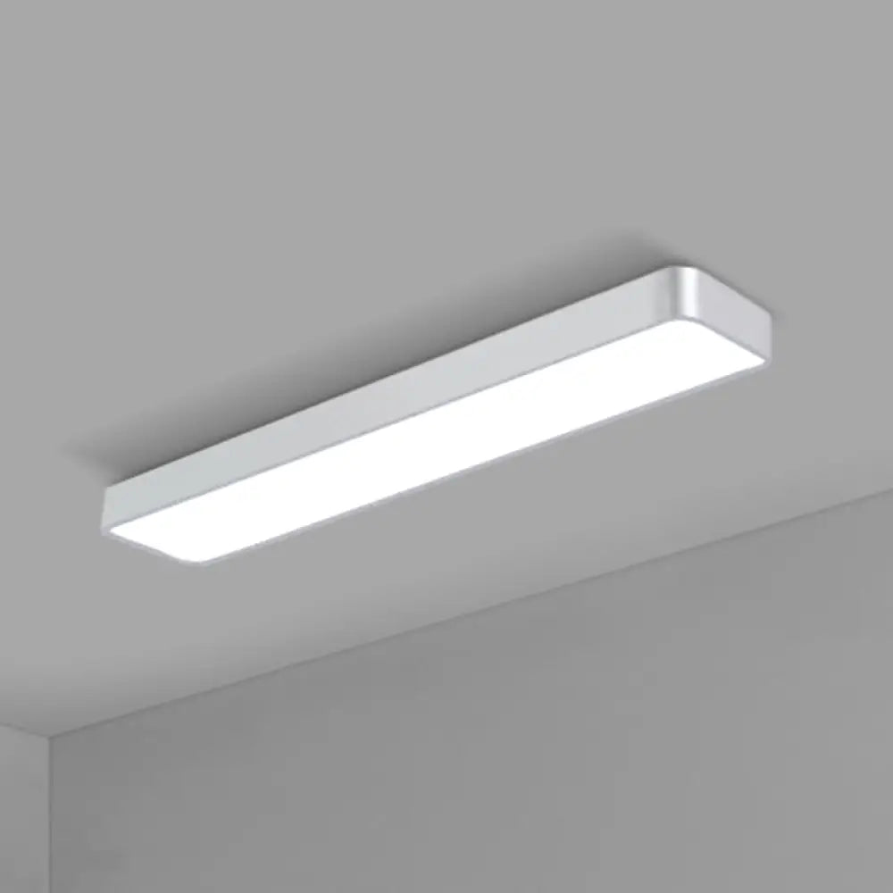 DecorBites™ DecorBites™ Modern LED Flush Light with Rectangular Acrylic Shade - Office Ceiling Mounted