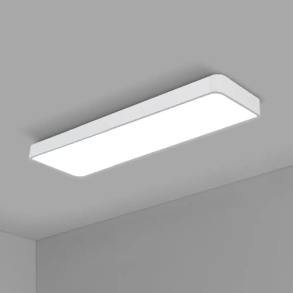 DecorBites™ DecorBites™ Modern LED Flush Light with Rectangular Acrylic Shade - Office Ceiling Mounted