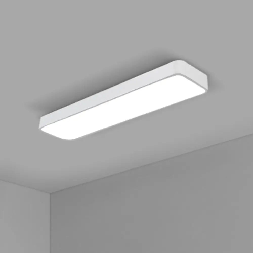 DecorBites™ DecorBites™ Modern LED Flush Light with Rectangular Acrylic Shade - Office Ceiling Mounted