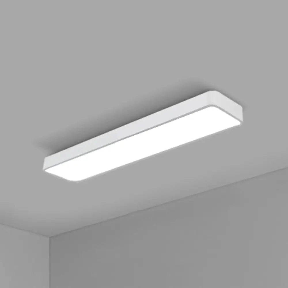 DecorBites™ DecorBites™ Modern LED Flush Light with Rectangular Acrylic Shade - Office Ceiling Mounted