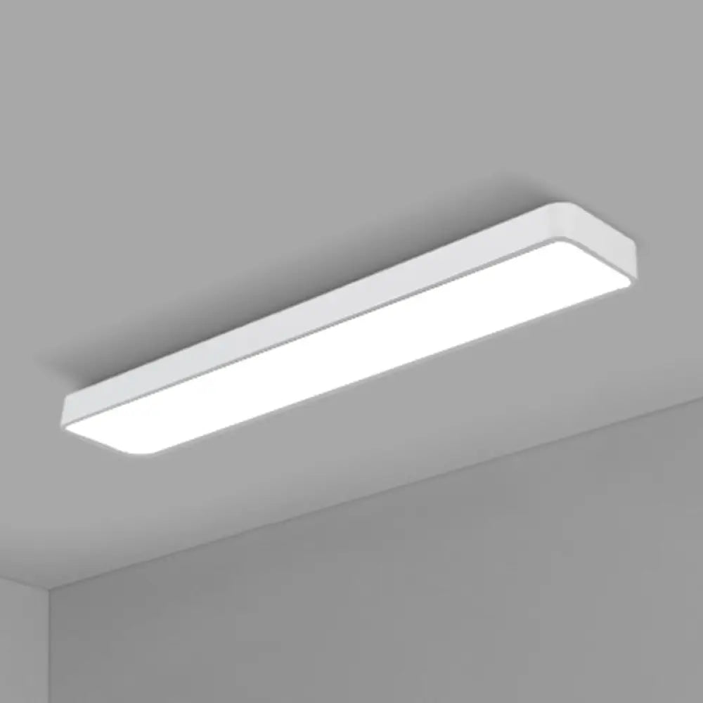 DecorBites™ DecorBites™ Modern LED Flush Light with Rectangular Acrylic Shade - Office Ceiling Mounted