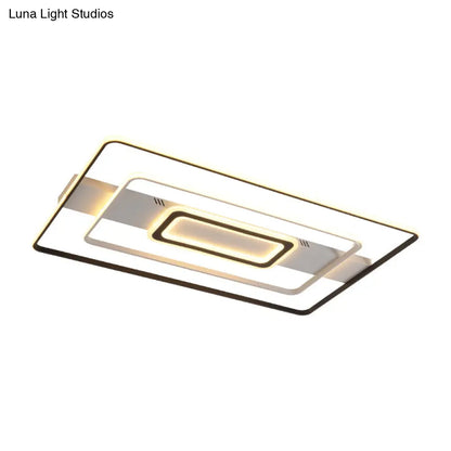 DecorBites™ DecorBites™ Modern LED Flush Mount Ceiling Light Fixture for Black and White Living Room - Aluminum Frame, Round/Square/Rectangular Shape, White Light