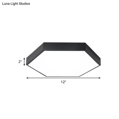 DecorBites™ DecorBites™ Modern LED Flush Mount Ceiling Light for Bedroom with Acrylic Hexagon Shade