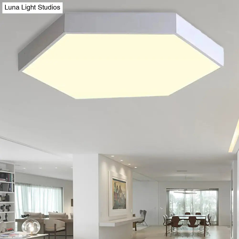 DecorBites™ DecorBites™ Modern LED Flush Mount Ceiling Light for Bedroom with Acrylic Hexagon Shade