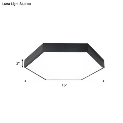 DecorBites™ DecorBites™ Modern LED Flush Mount Ceiling Light for Bedroom with Acrylic Hexagon Shade