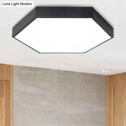 DecorBites™ DecorBites™ Modern LED Flush Mount Ceiling Light for Bedroom with Acrylic Hexagon Shade