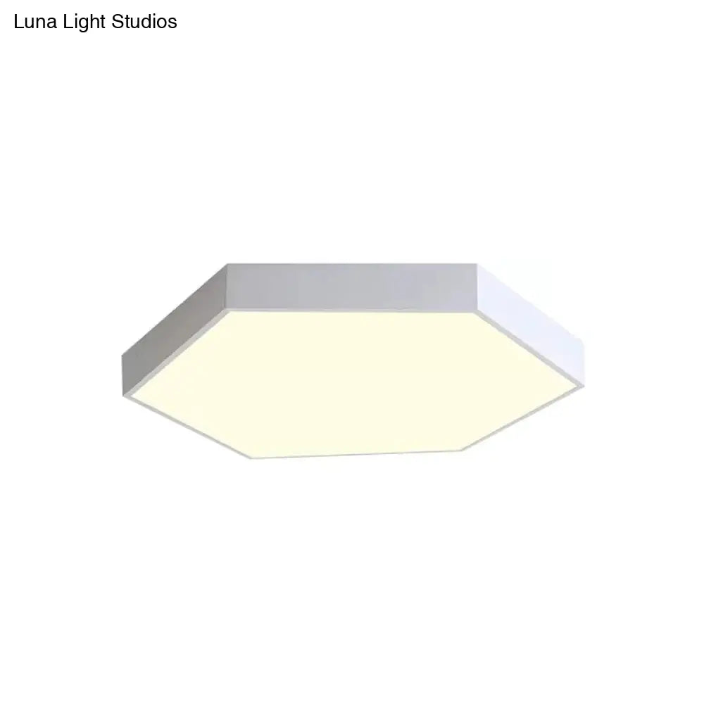 DecorBites™ DecorBites™ Modern LED Flush Mount Ceiling Light for Bedroom with Acrylic Hexagon Shade