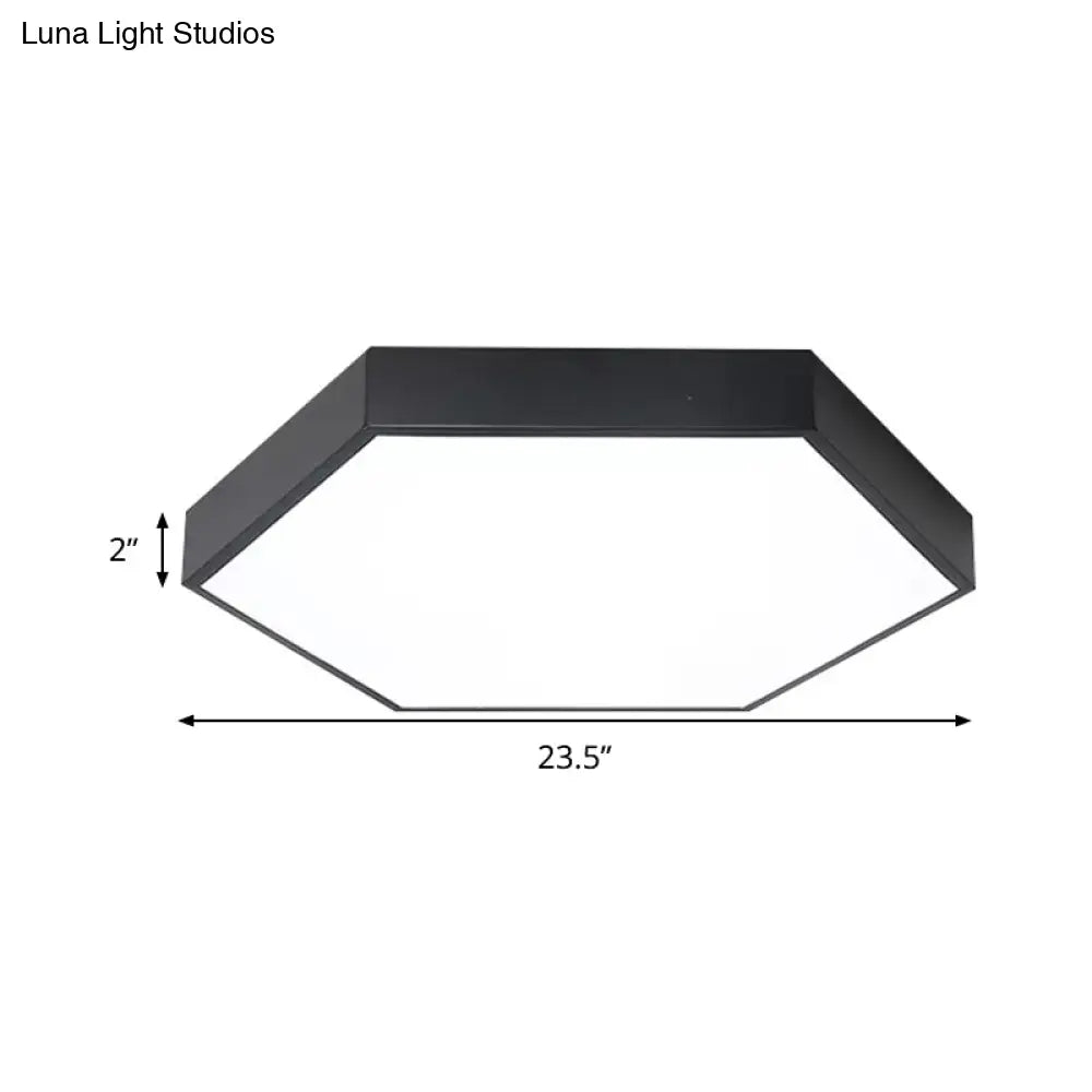 DecorBites™ DecorBites™ Modern LED Flush Mount Ceiling Light for Bedroom with Acrylic Hexagon Shade