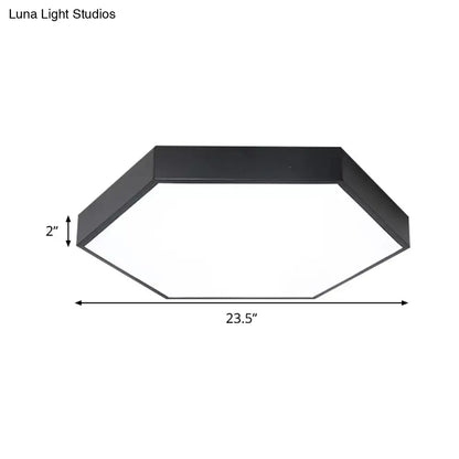 DecorBites™ DecorBites™ Modern LED Flush Mount Ceiling Light for Bedroom with Acrylic Hexagon Shade