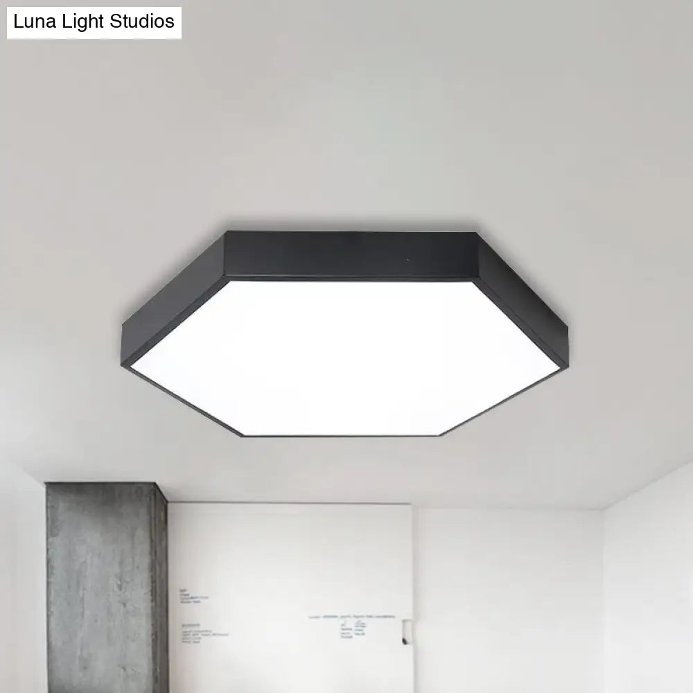 DecorBites™ DecorBites™ Modern LED Flush Mount Ceiling Light for Bedroom with Acrylic Hexagon Shade