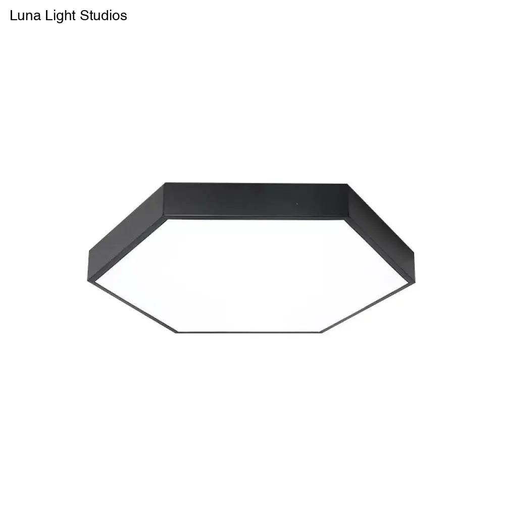 DecorBites™ DecorBites™ Modern LED Flush Mount Ceiling Light for Bedroom with Acrylic Hexagon Shade