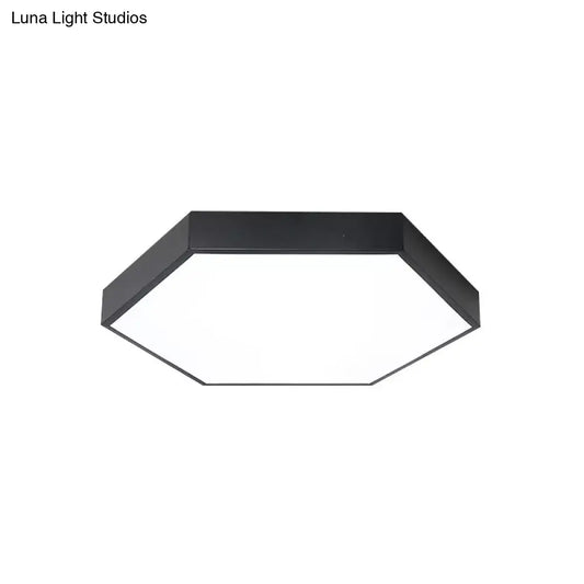DecorBites™ DecorBites™ Modern LED Flush Mount Ceiling Light for Bedroom with Acrylic Hexagon Shade
