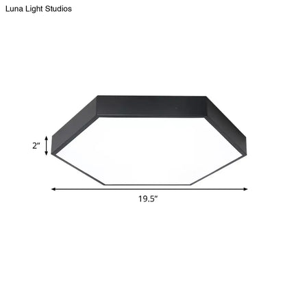 DecorBites™ DecorBites™ Modern LED Flush Mount Ceiling Light for Bedroom with Acrylic Hexagon Shade