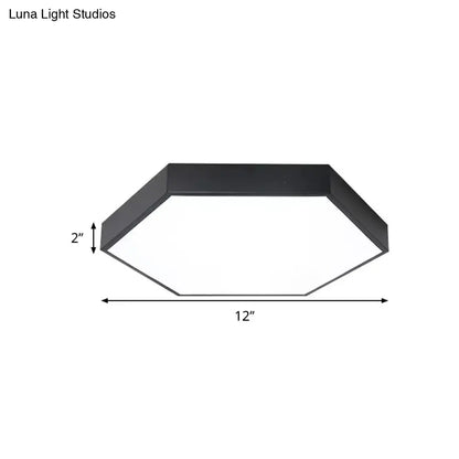 DecorBites™ DecorBites™ Modern LED Flush Mount Ceiling Light for Bedroom with Acrylic Hexagon Shade