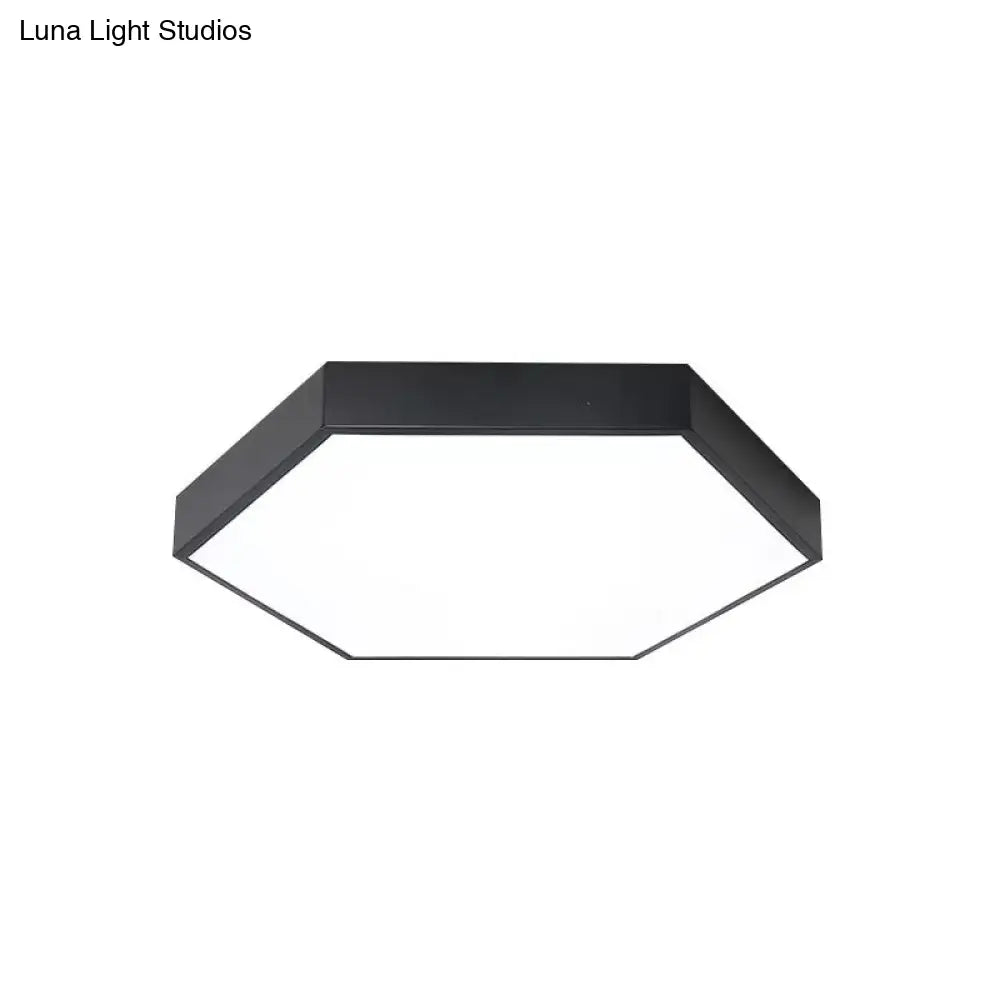 DecorBites™ DecorBites™ Modern LED Flush Mount Ceiling Light for Bedroom with Acrylic Hexagon Shade